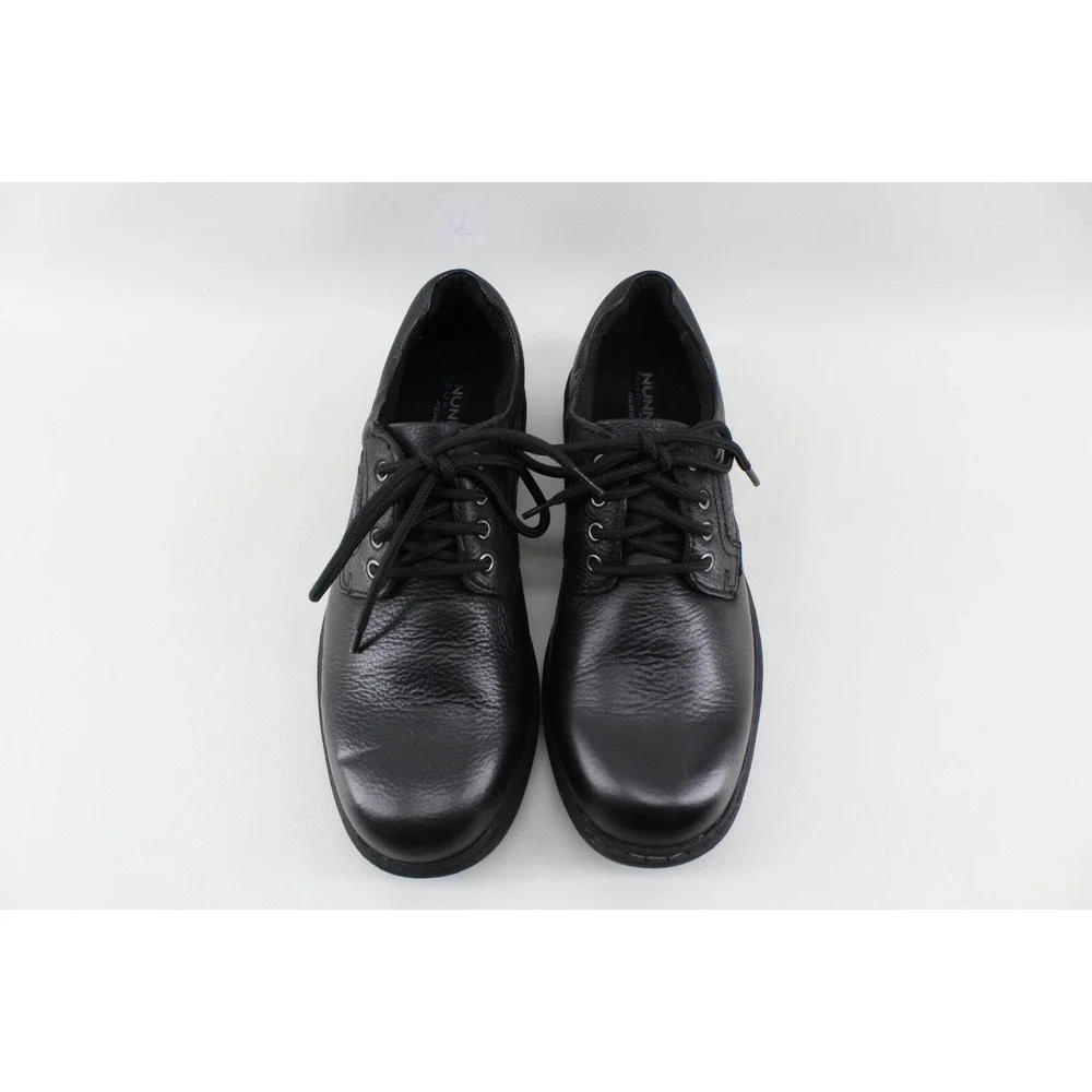 Nunn Bush Black Leather Plain Toe Oxford Men's 9 M US‎ Memory Foam Insoles